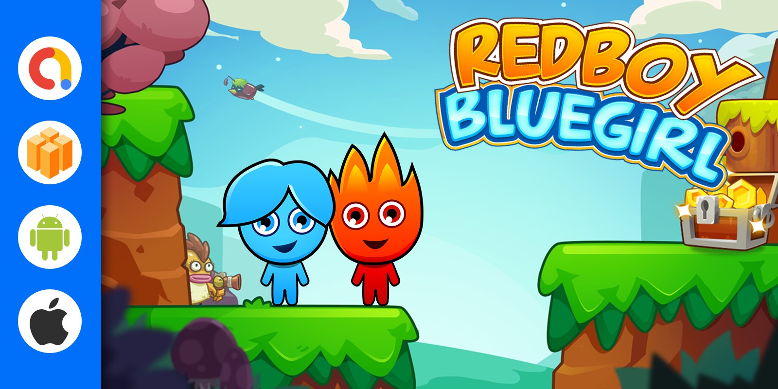 Red Boy And Blue Girl Buildbox Template by BramsKhalfi Codester