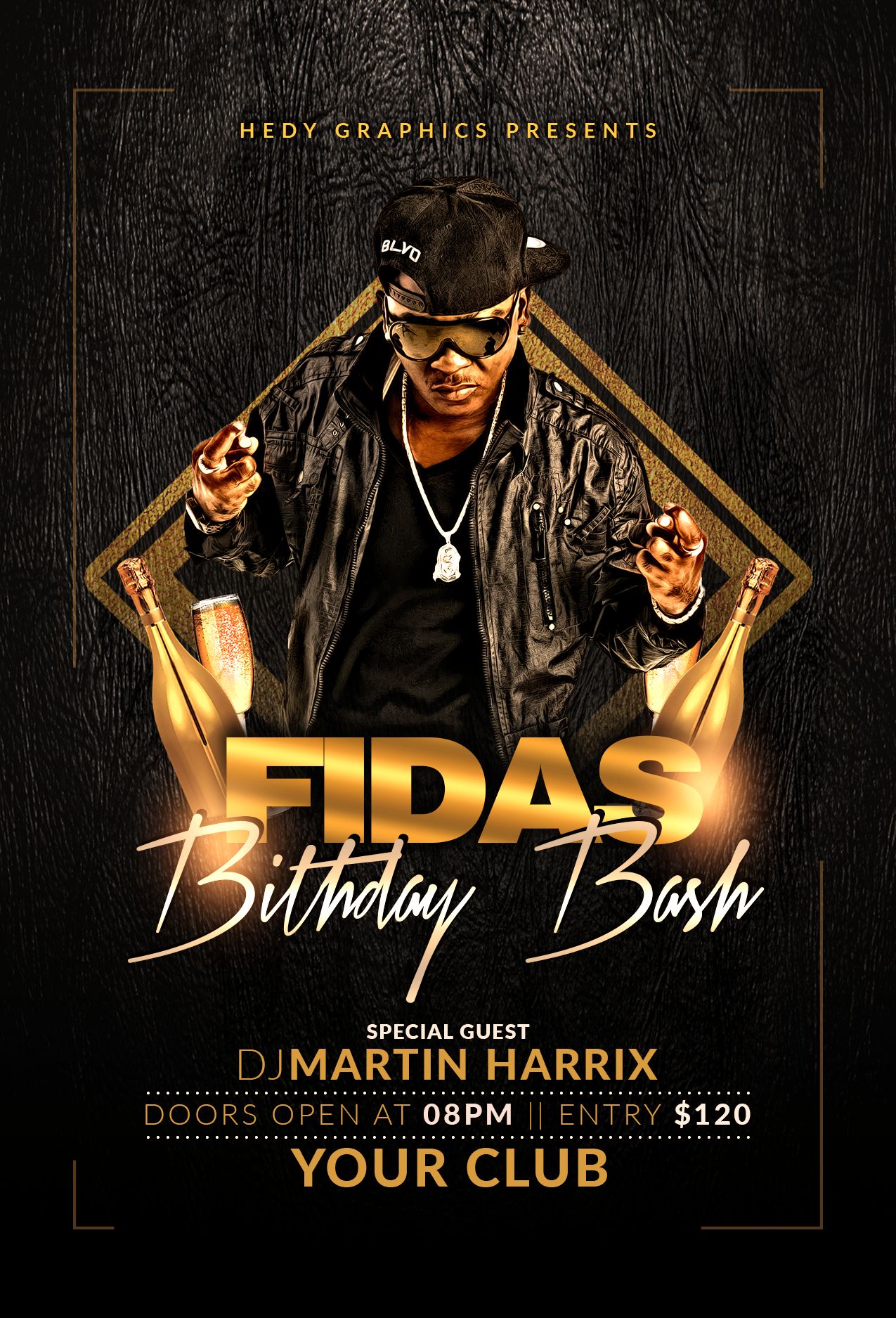 Birthday Bash Flyer by HedyGraphics | Codester