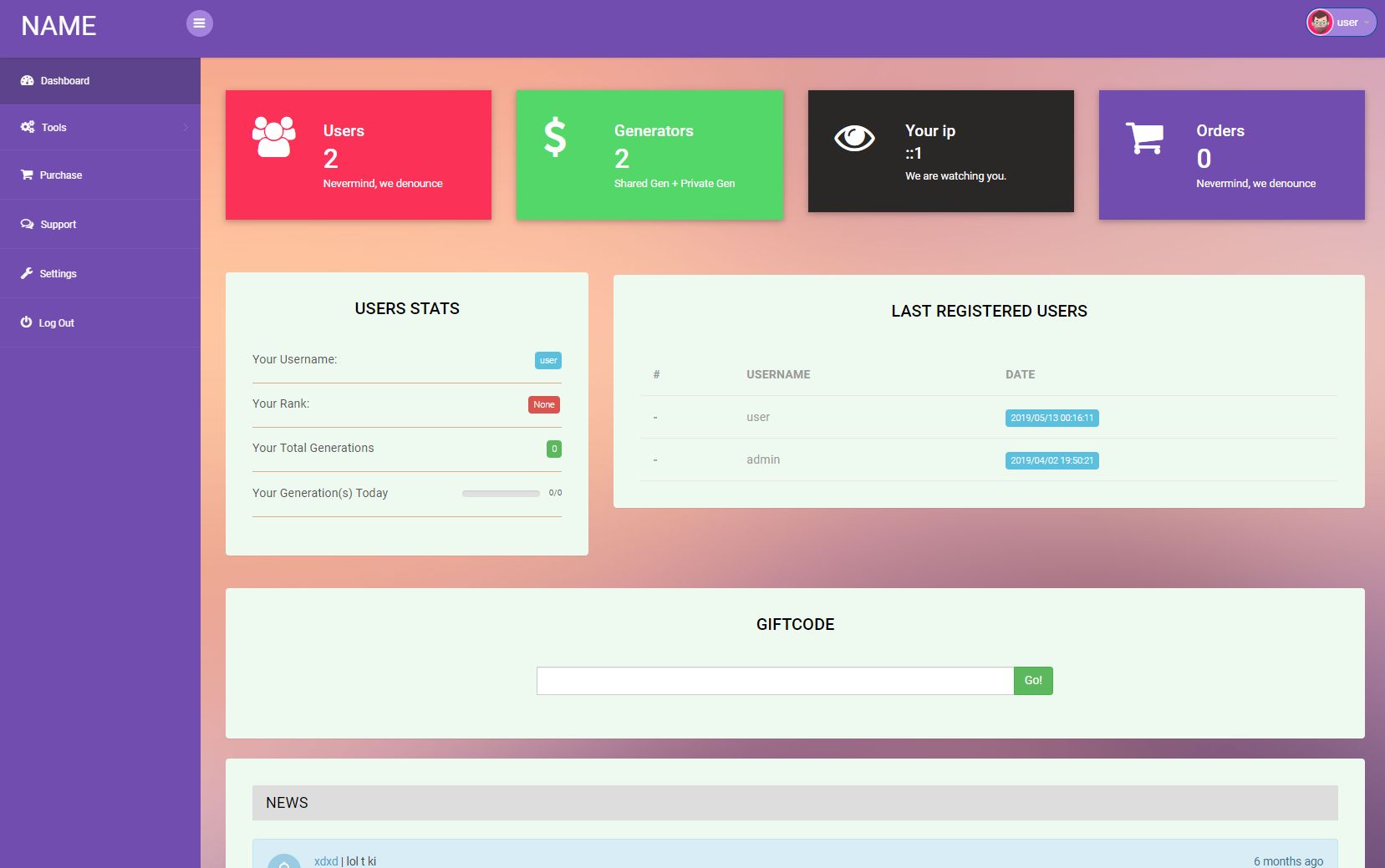 Zgen Account Generator Template Script by H2MDev Codester