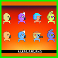Enmy Game Asset 2D Game - 8 Octopus Enmy Monster