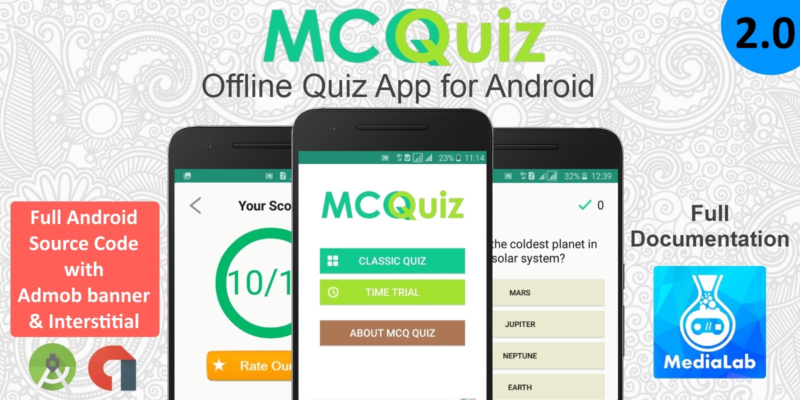 MCQ Quiz - Android Quiz App Template - Quiz And Trivia App ...