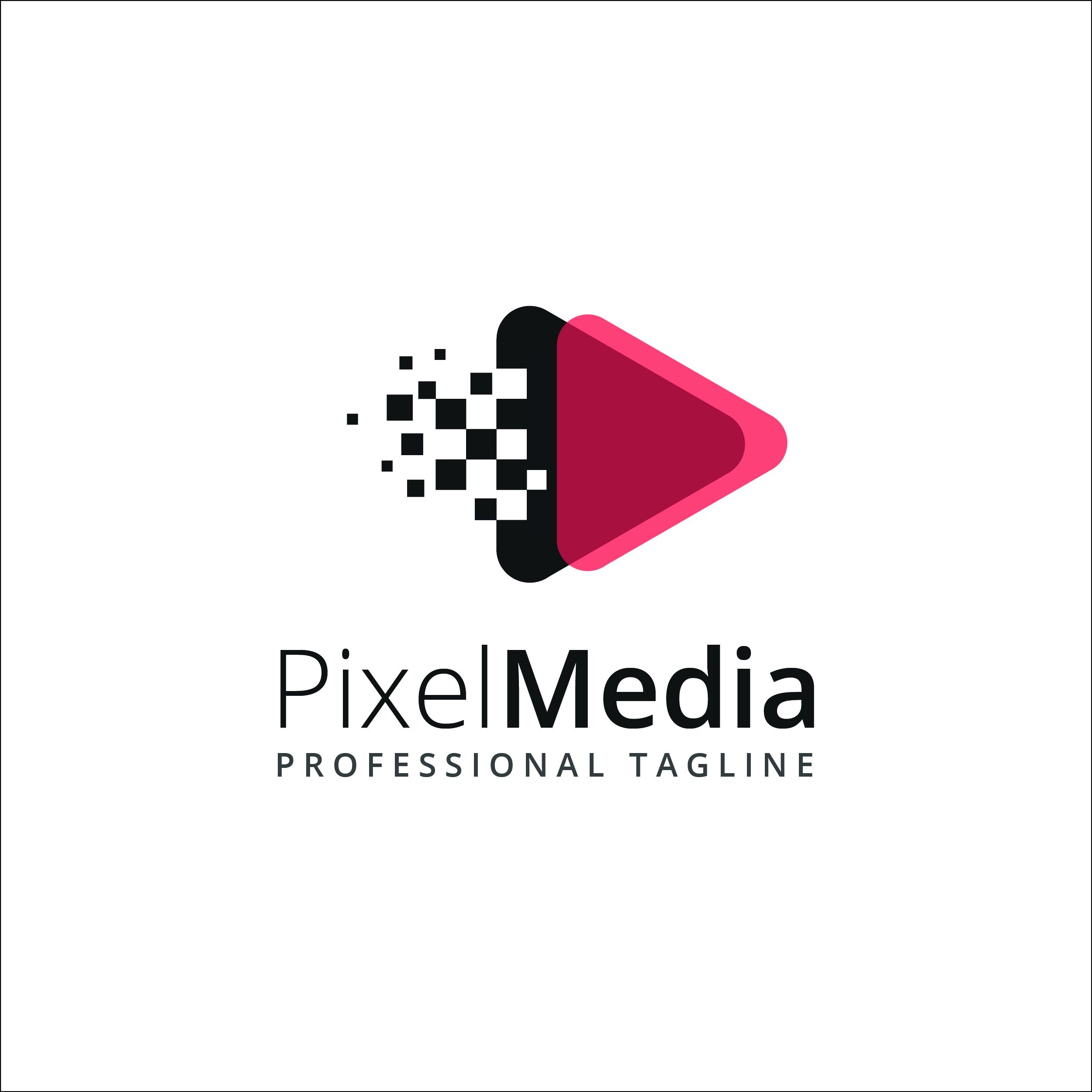 pixel media logo template