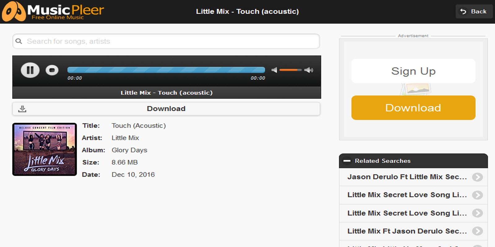 Musicpleer MP3 Script Codester