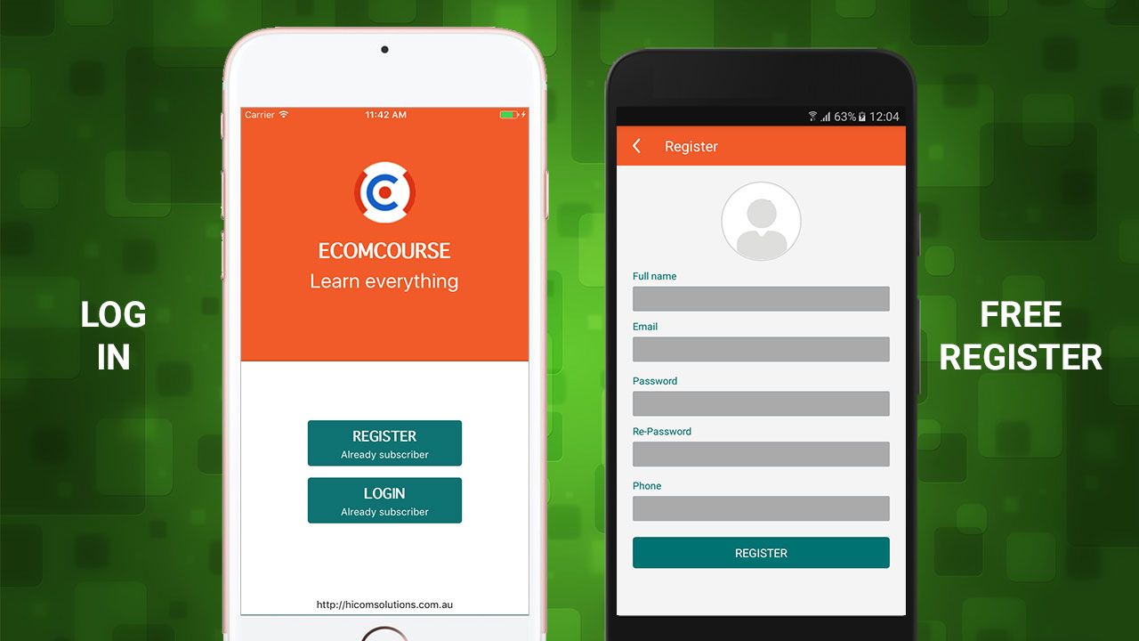 E Course Android Template Codester E Course Android Template Screenshot 1