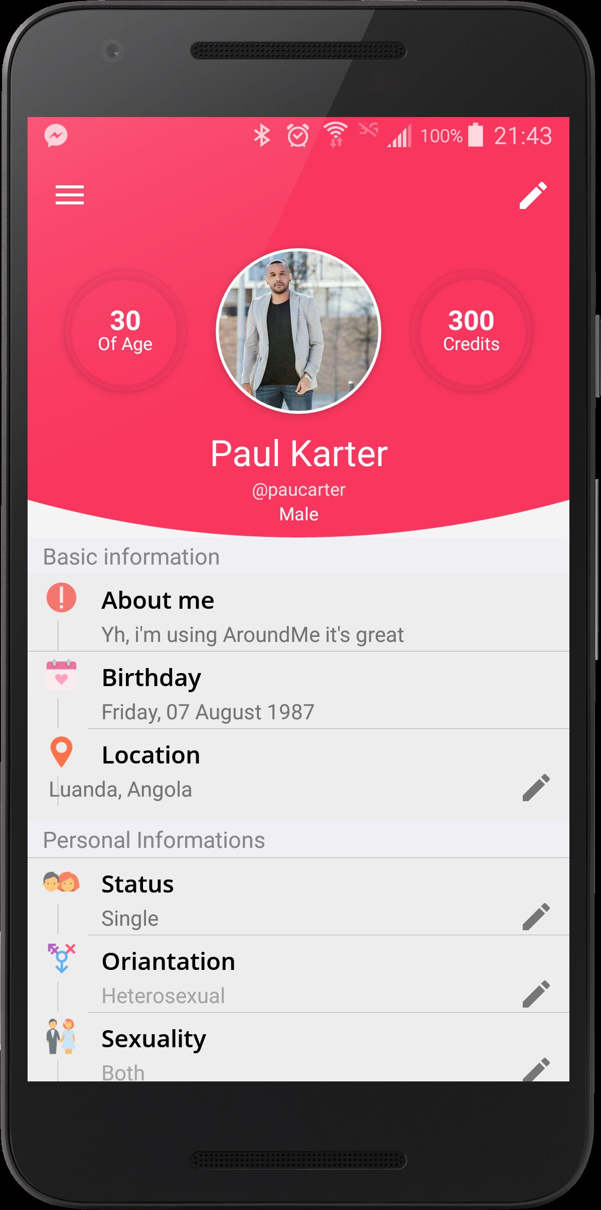 Android Dating App Template in Kotlin with Backend