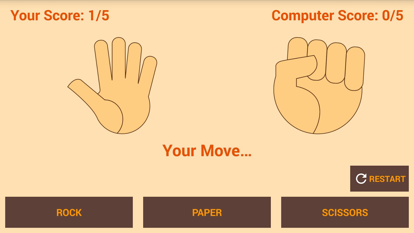 Rock Paper Scissors Android Game Source Code by Stefanjo Codester