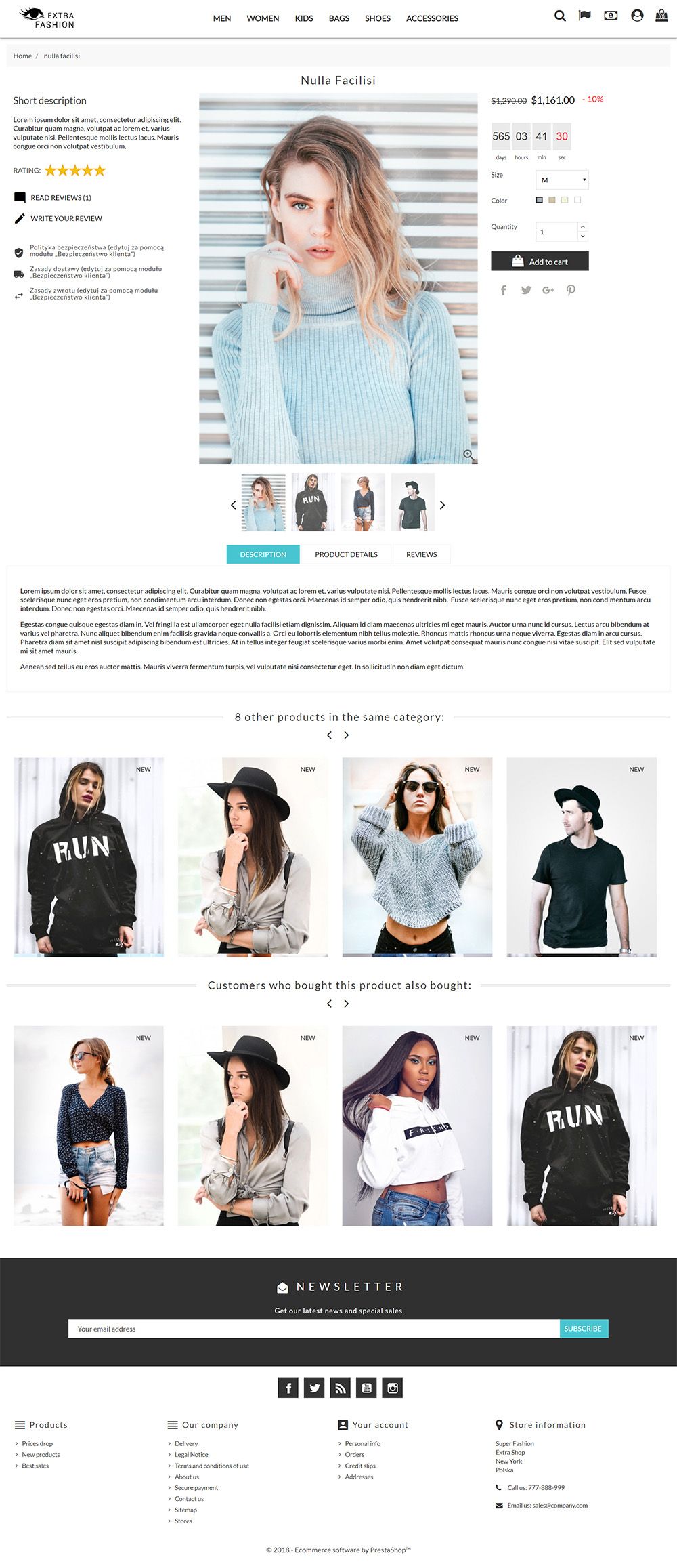 Extra Fashion - Clean Responsive PrestaShop Theme Extra Fashion - PrestaShop Theme